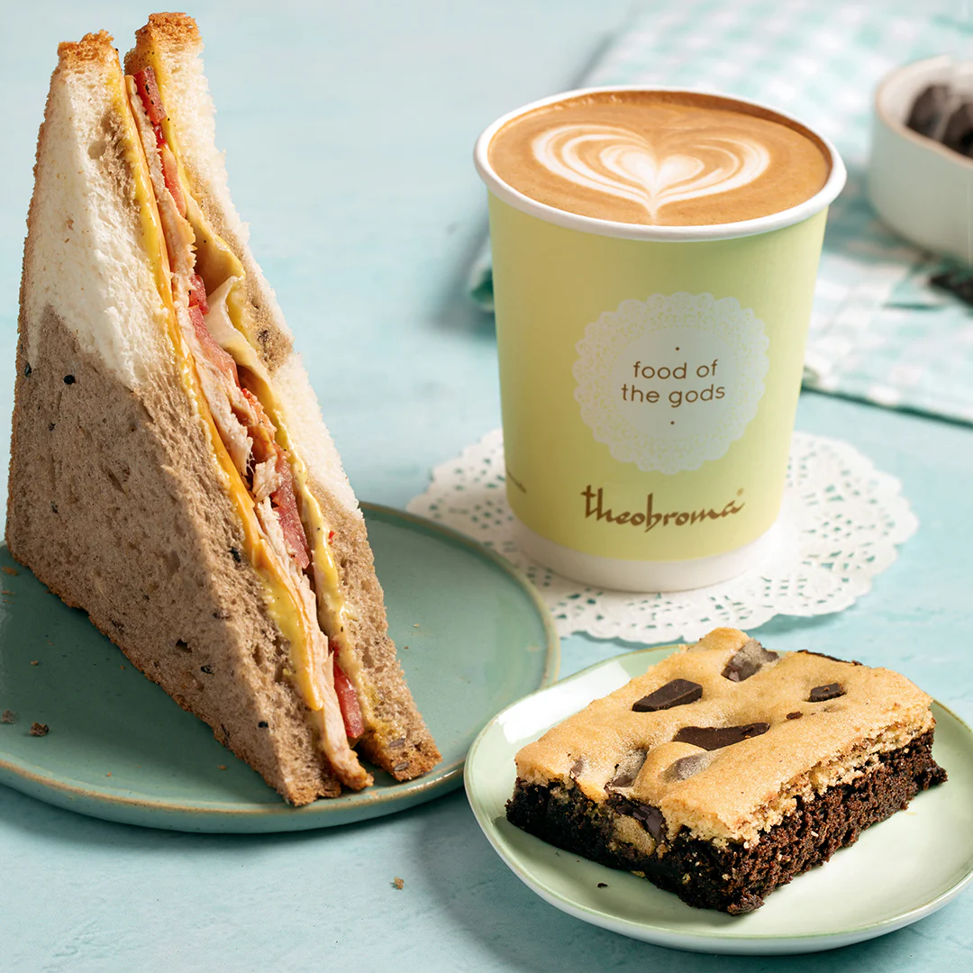Lunch Box of Sandwich, Brownie & coffee