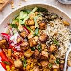 Stir Fry Tofu & Veggie Rice Bowl 